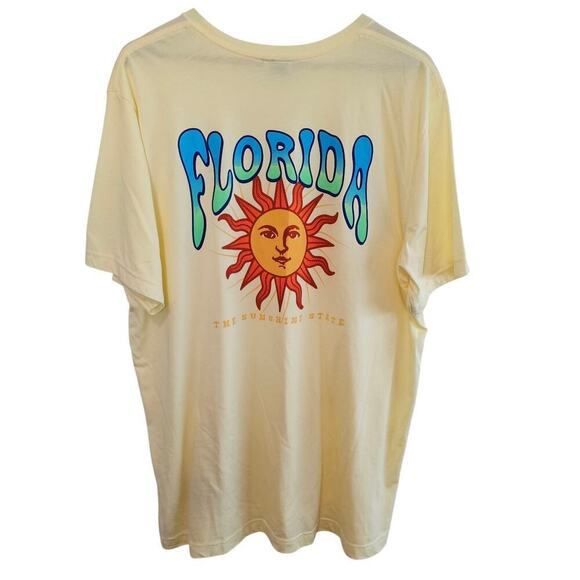 Where I'm From Florida T-Shirt Men Size XXL Yellow The Sunshine State Streetwear - Picture 1 of 10